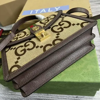 Gucci 651055 Ophidia GG malá kabelka s horním uchopem Camel a banánová