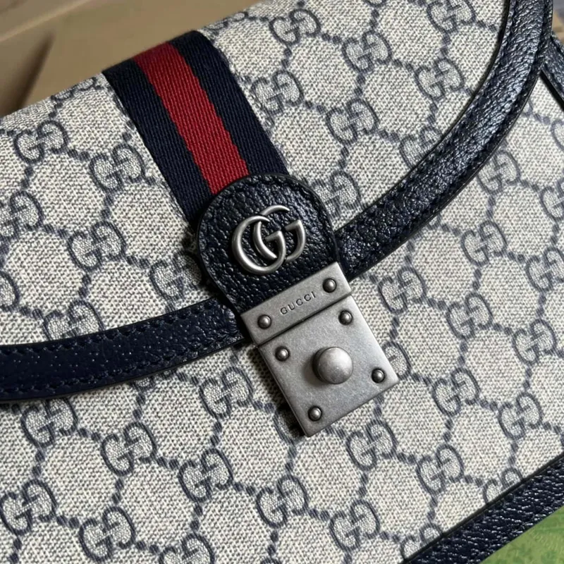 Gucci 651055 Ophidia GG malá kabelka s horním uchem Béžová a Černá