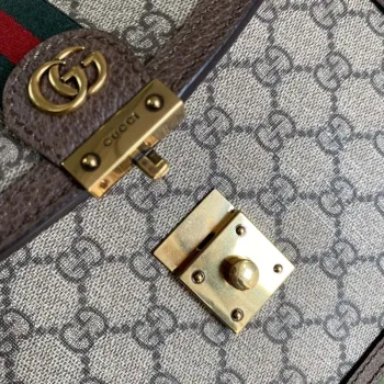 Gucci 651055 Ophidia GG malá kabelka s horním uchopem béžová a ebenová