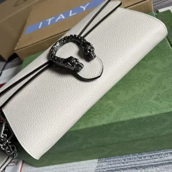 Gucci 731782 Dionysus malá ramenní taška Bílá