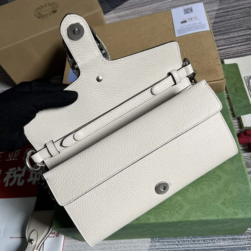 Gucci 731782 Dionysus malá ramenní taška Bílá