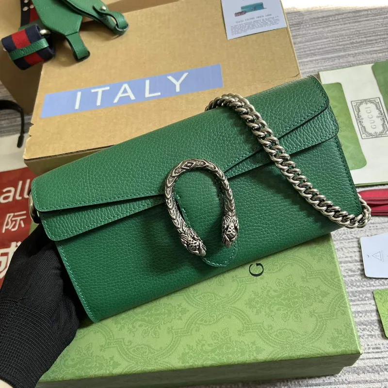 Gucci 731782 Dionysus malá ramenní taška Zelená