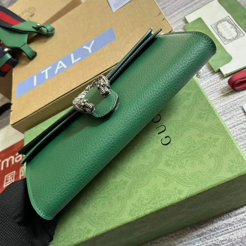 Gucci 731782 Dionysus malá ramenní taška Zelená
