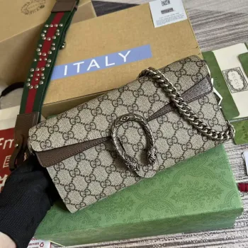 Gucci 731782 Dionysus malá ramenní taška Hnědá
