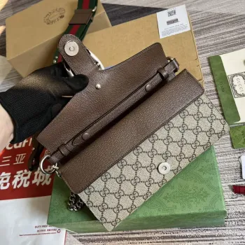 Gucci 731782 Dionysus malá ramenní taška Hnědá