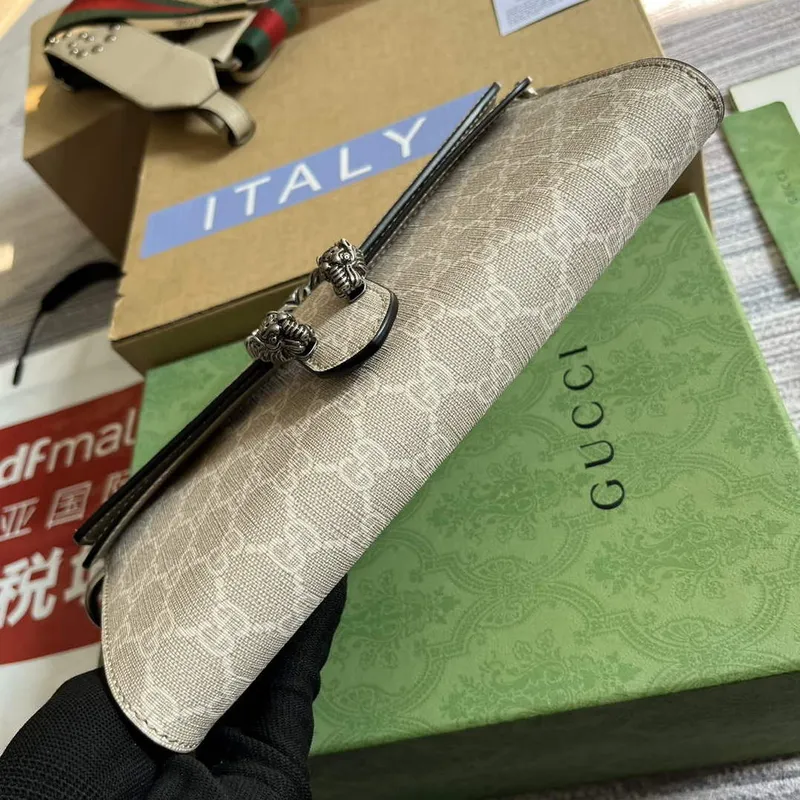 Gucci 731782 Dionysus malá ramenní taška béžová