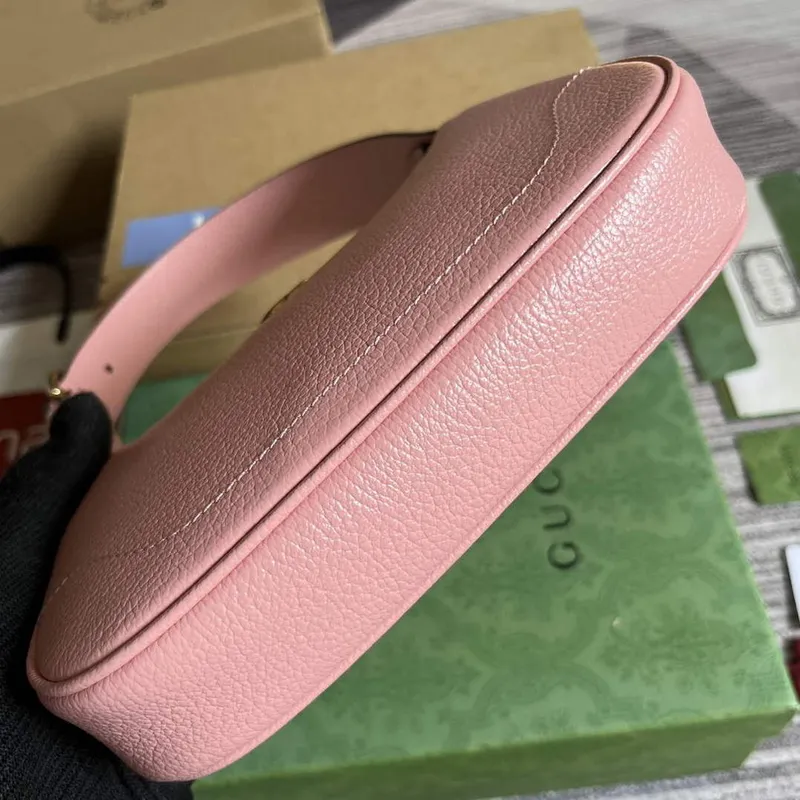 Gucci 739076 ramenní taška Aphrodite s Double G Světle růžová