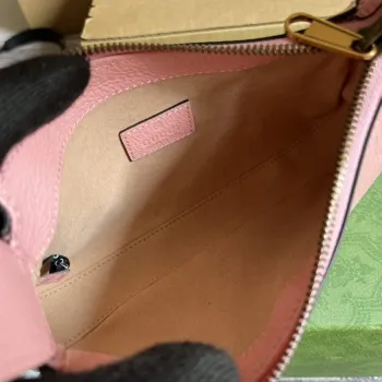 Gucci 739076 ramenní taška Aphrodite s Double G Světle růžová