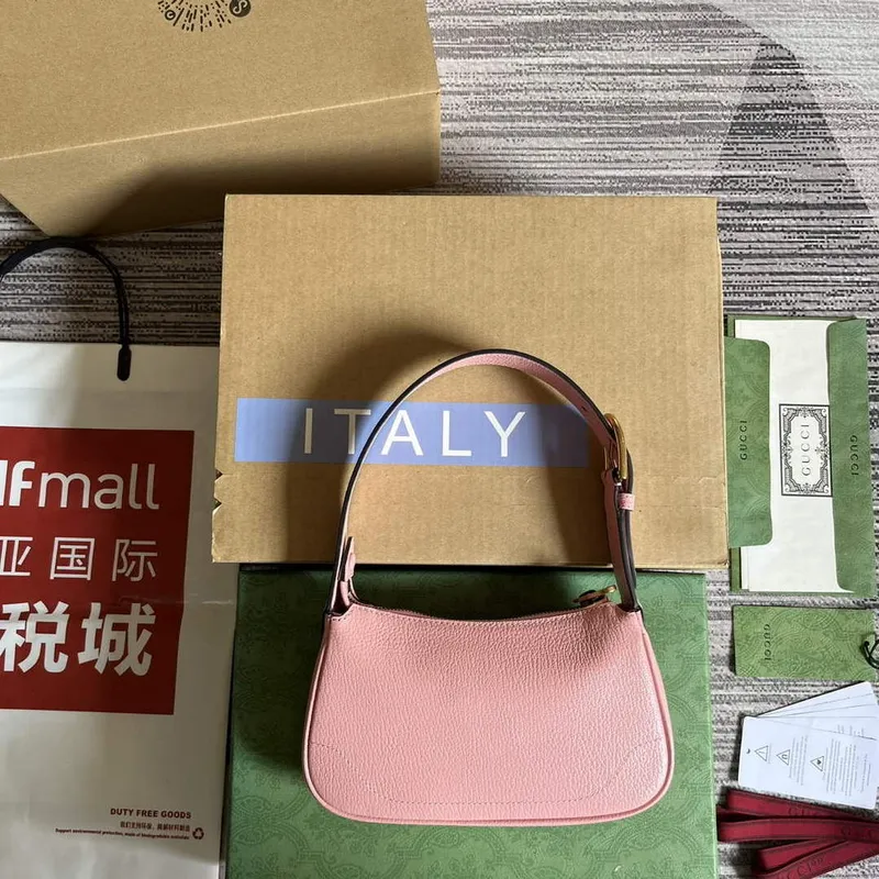 Gucci 739076 ramenní taška Aphrodite s Double G Světle růžová