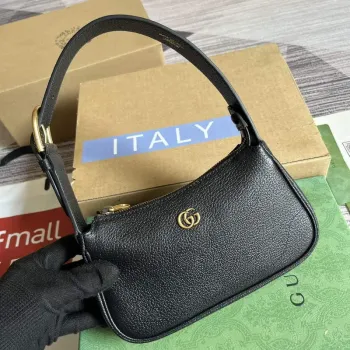 Gucci 739076 ramenní taška Aphrodite s Double G černá