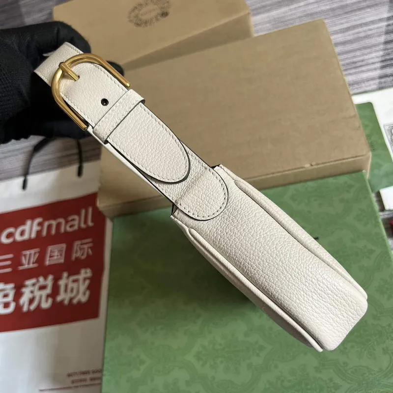 Gucci 739076 ramenní taška Aphrodite s Double G bílá