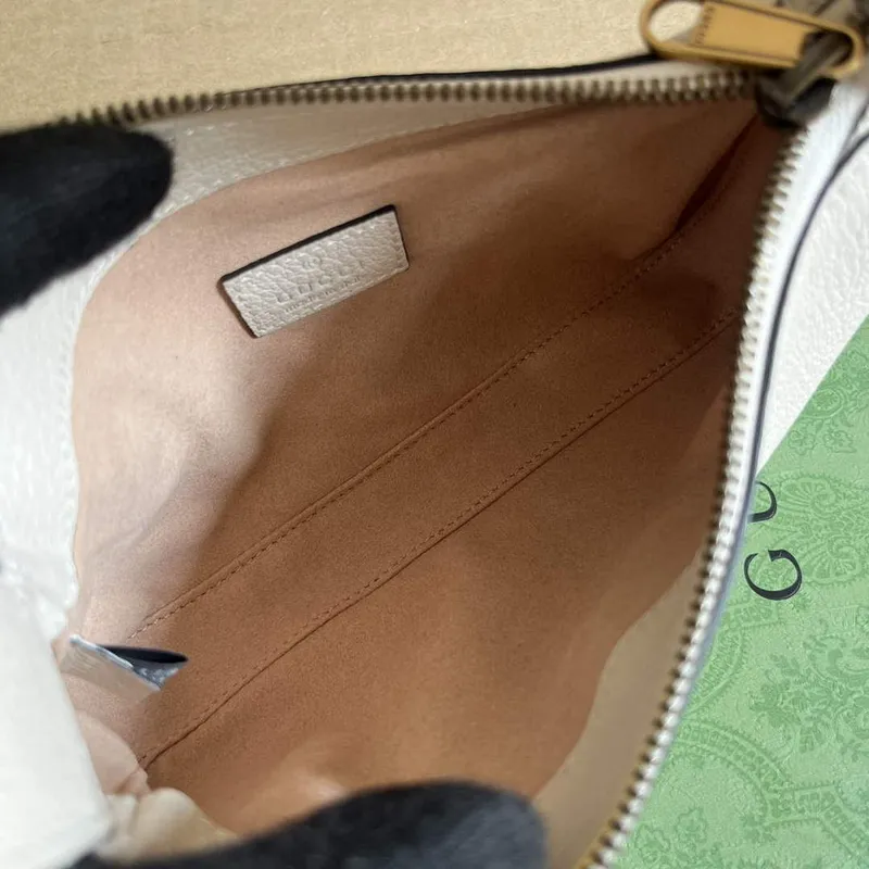 Gucci 739076 ramenní taška Aphrodite s Double G bílá