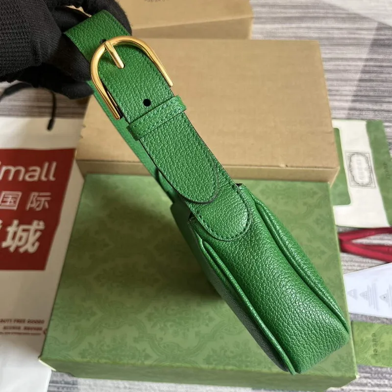 Gucci 739076 ramenní taška Aphrodite s Double G Zelená