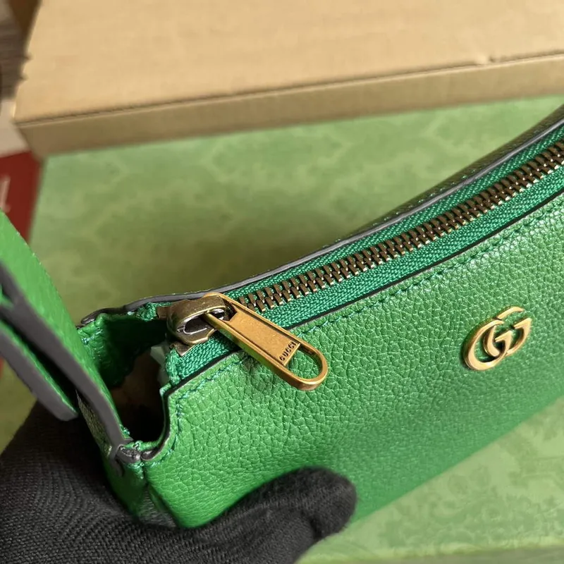 Gucci 739076 ramenní taška Aphrodite s Double G Zelená