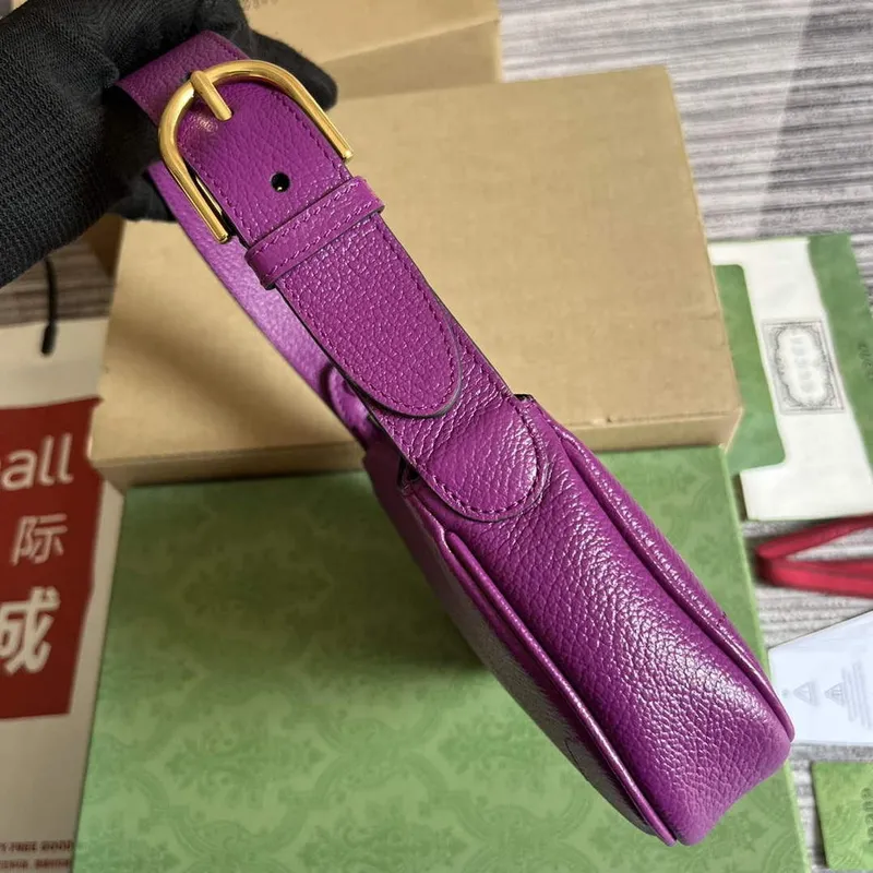 Gucci 739076 ramenní taška Aphrodite s Double G fialová