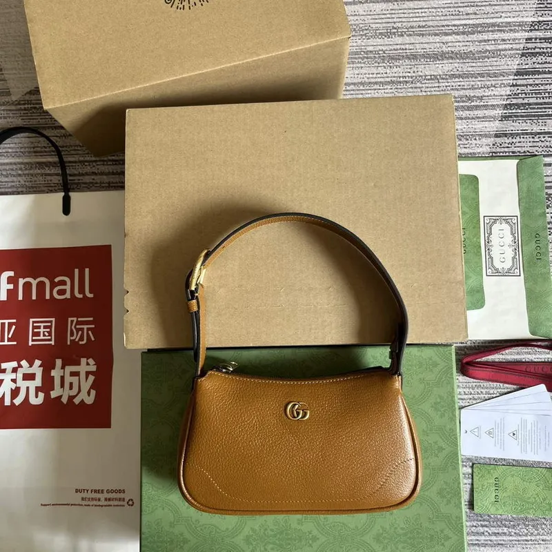 Gucci 739076 ramenní taška Aphrodite s Double G Cuir