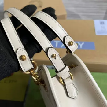 Gucci 696123 GG Marmont Matelassé Mini Taška Bílá