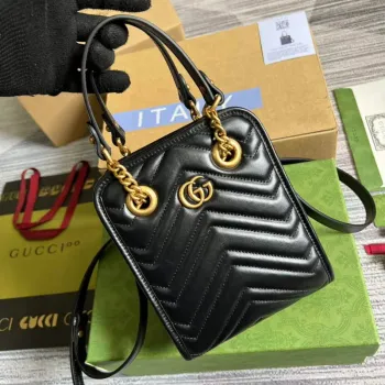 Gucci 696123 GG Marmont Matelassé Mini Taška Černá