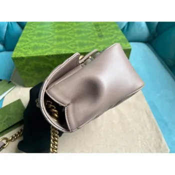 Gucci 739682 GG Marmont Matelassé mini tote bag mléčný čaj
