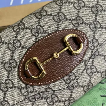 Gucci 724713 Gucci Horsebit 1955 mini taška béžová a hnědá