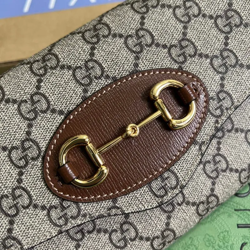 Gucci 724713 Gucci Horsebit 1955 mini taška béžová a hnědá