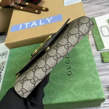 Gucci 724713 Gucci Horsebit 1955 mini taška béžová a hnědá