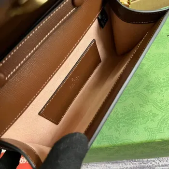 Gucci 724713 Gucci Horsebit 1955 mini taška béžová a hnědá