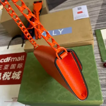 Gucci 724713 Gucci Horsebit 1955 mini taška Oranžová