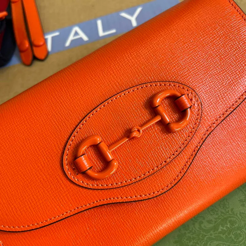 Gucci 724713 Gucci Horsebit 1955 mini taška Oranžová