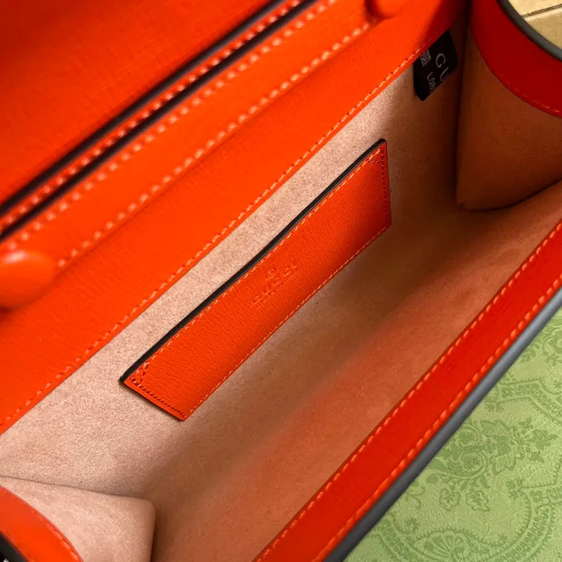 Gucci 724713 Gucci Horsebit 1955 mini taška Oranžová