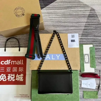 Gucci 724713 Gucci Horsebit 1955 mini taška Černá