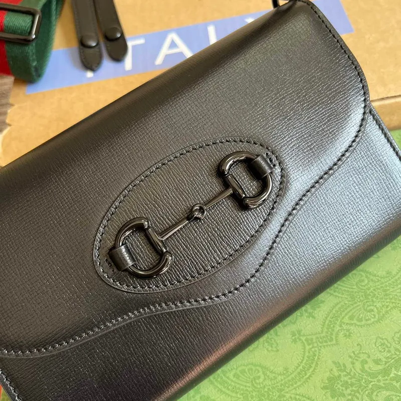 Gucci 724713 Gucci Horsebit 1955 mini taška Černá