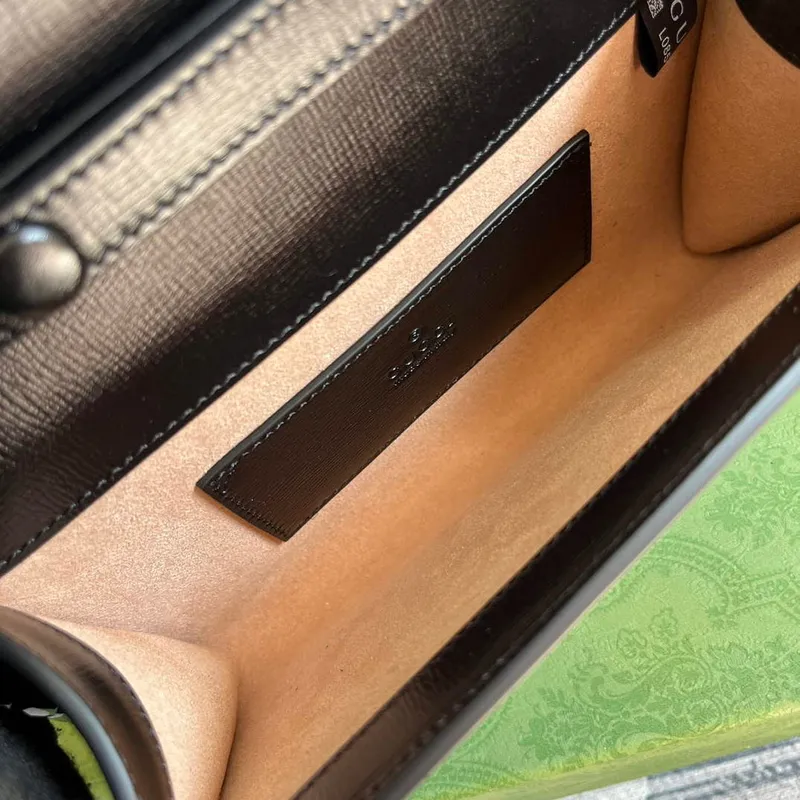 Gucci 724713 Gucci Horsebit 1955 mini taška Černá