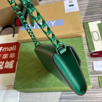 Gucci 724713 Gucci Horsebit 1955 mini taška Zelená