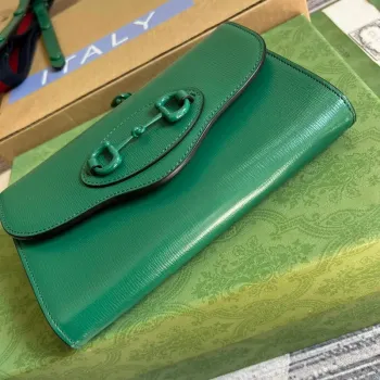 Gucci 724713 Gucci Horsebit 1955 mini taška Zelená