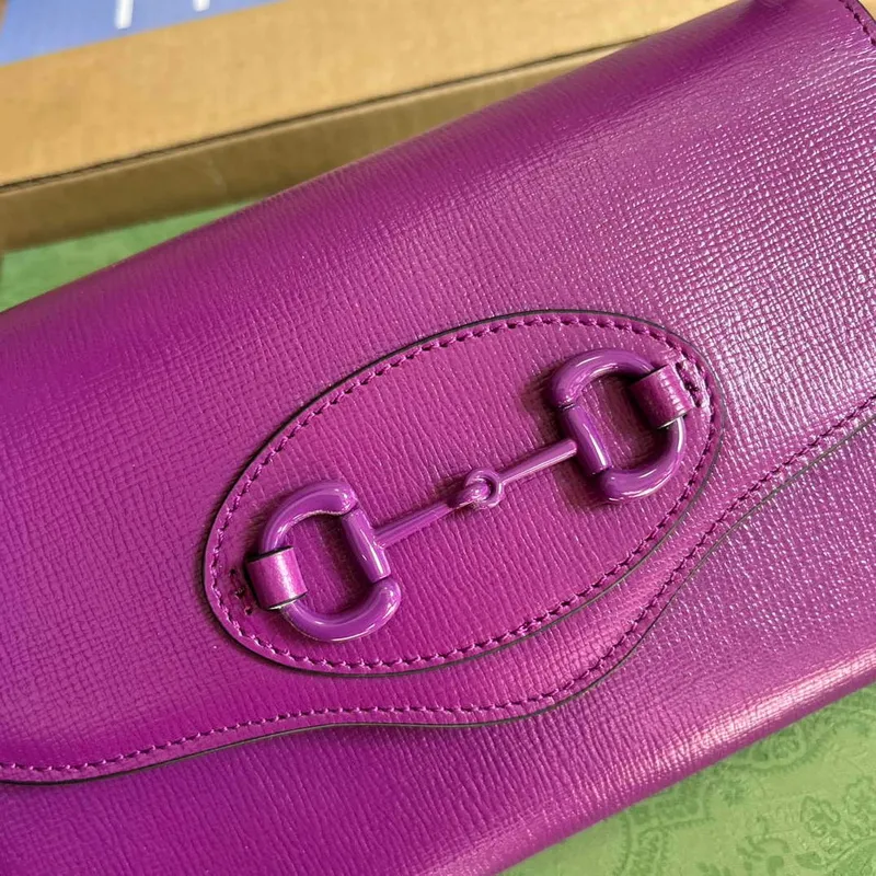 Gucci 724713 Gucci Horsebit 1955 mini taška fialová