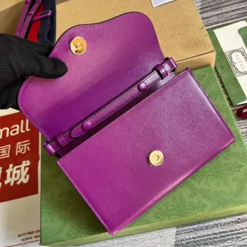 Gucci 724713 Gucci Horsebit 1955 mini taška fialová