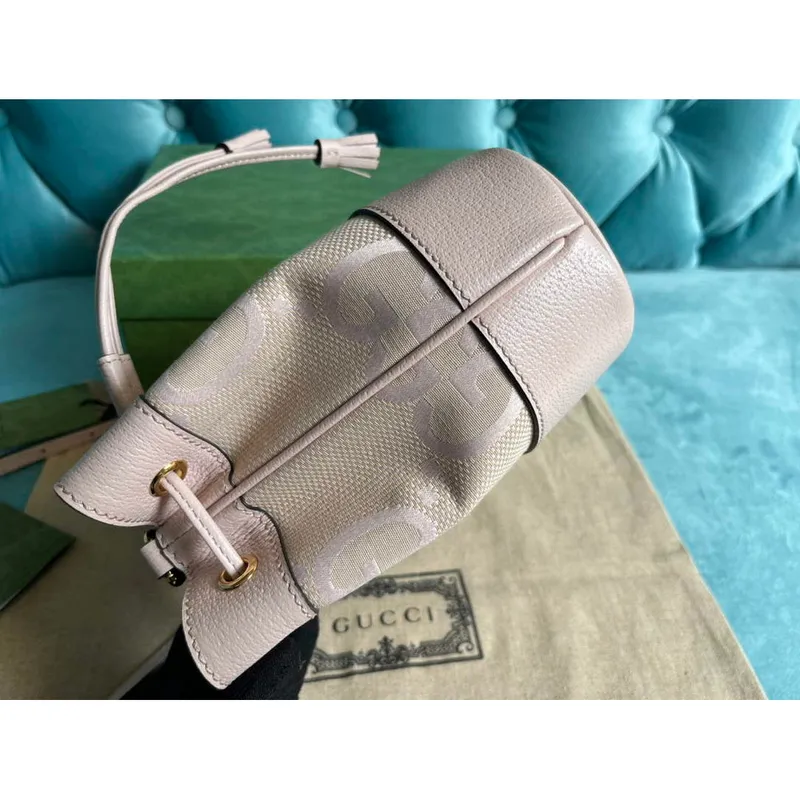 Gucci 550620 Ophidia jumbo GG mini kabela na bucket světle růžová