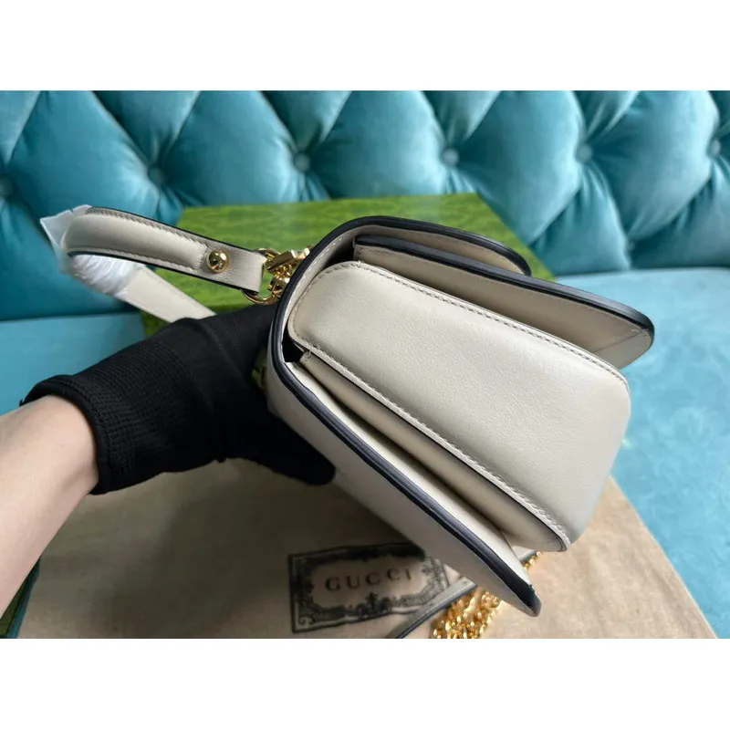 Gucci 735101 Gucci Blondie Taška s horním uchopem Bílá