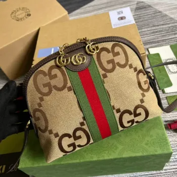 Gucci 499621 Ophidia GG malá kabelka přes rameno Hnědá