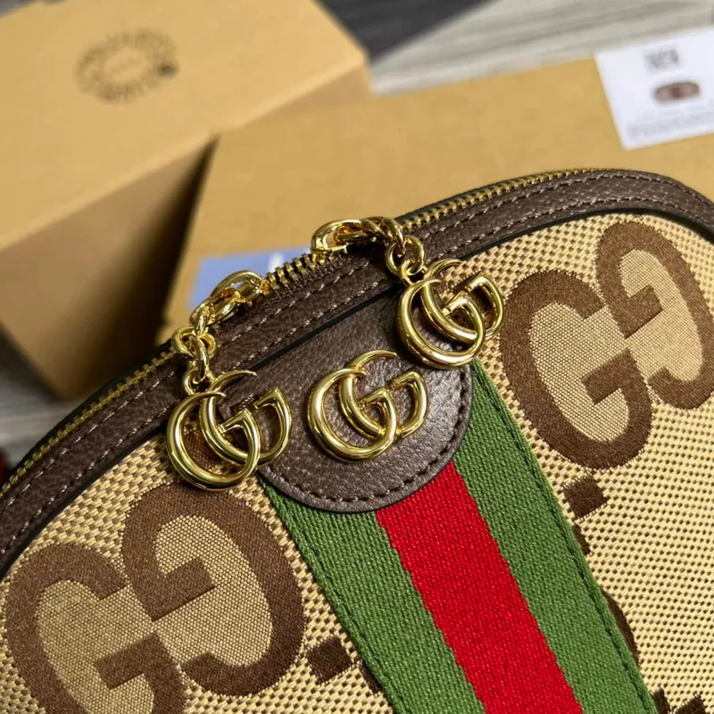 Gucci 499621 Ophidia GG malá kabelka přes rameno Hnědá