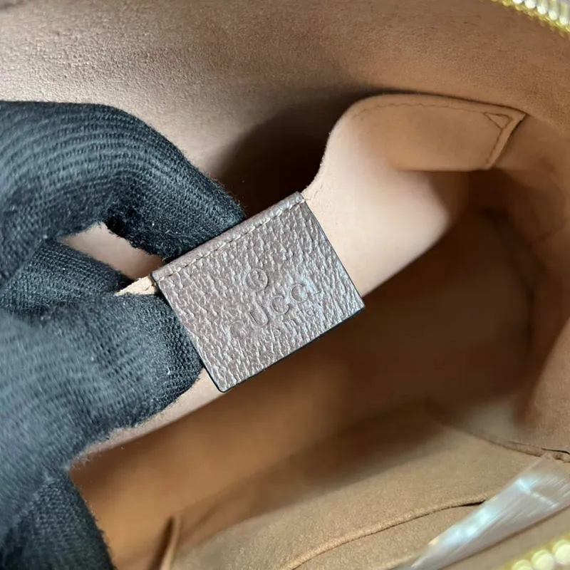 Gucci 499621 Ophidia GG malá kabelka přes rameno Hnědá