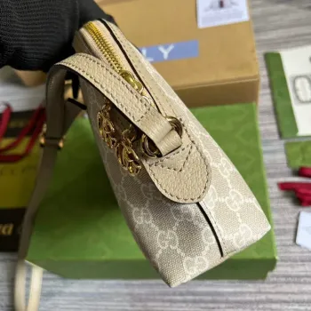 Gucci 499621 Ophidia GG malá kabelka přes rameno Ovesná