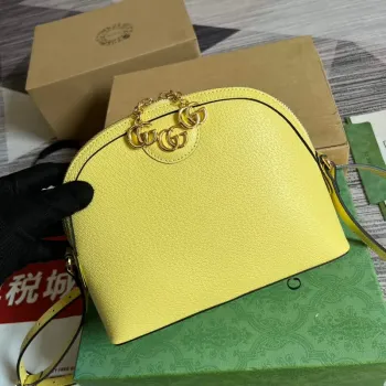 Gucci 499621 Ophidia malá ramenní taška s Double G žlutá