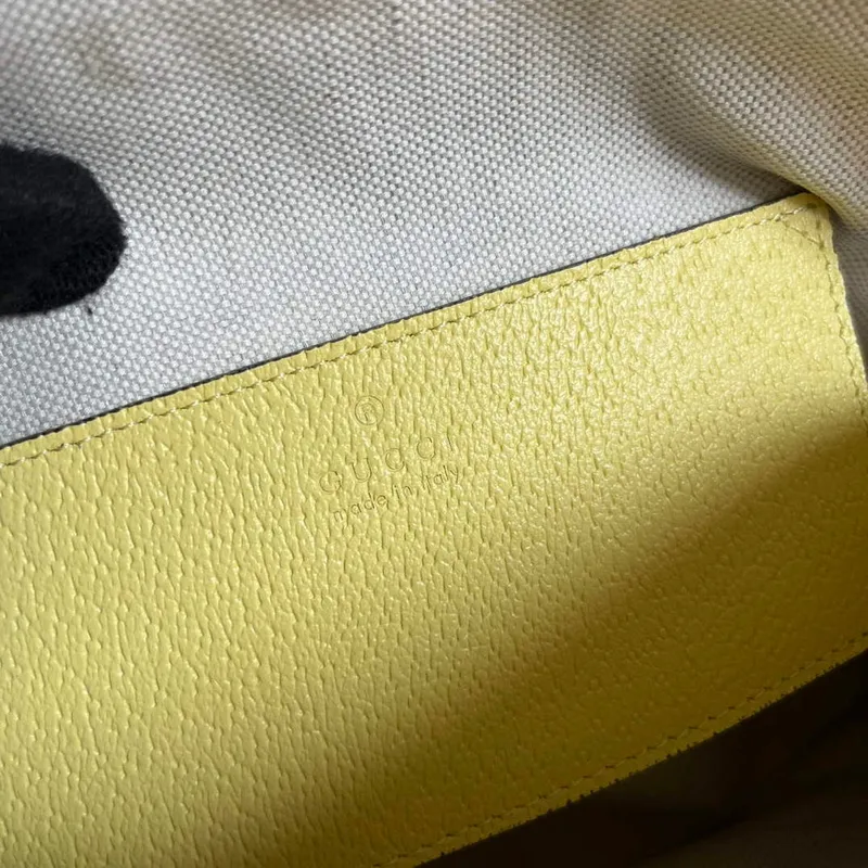 Gucci 499621 Ophidia malá ramenní taška s Double G žlutá