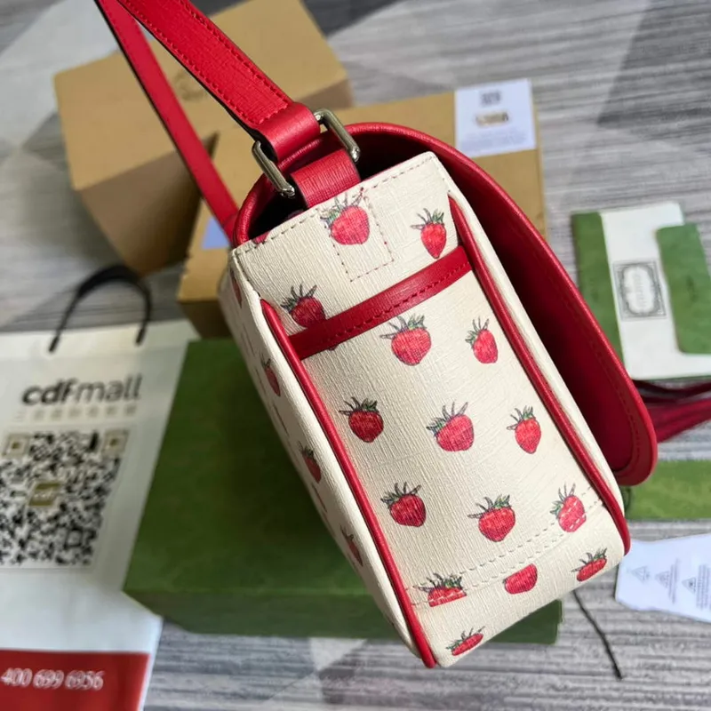 Gucci 664143 Dětská messenger taška Červená
