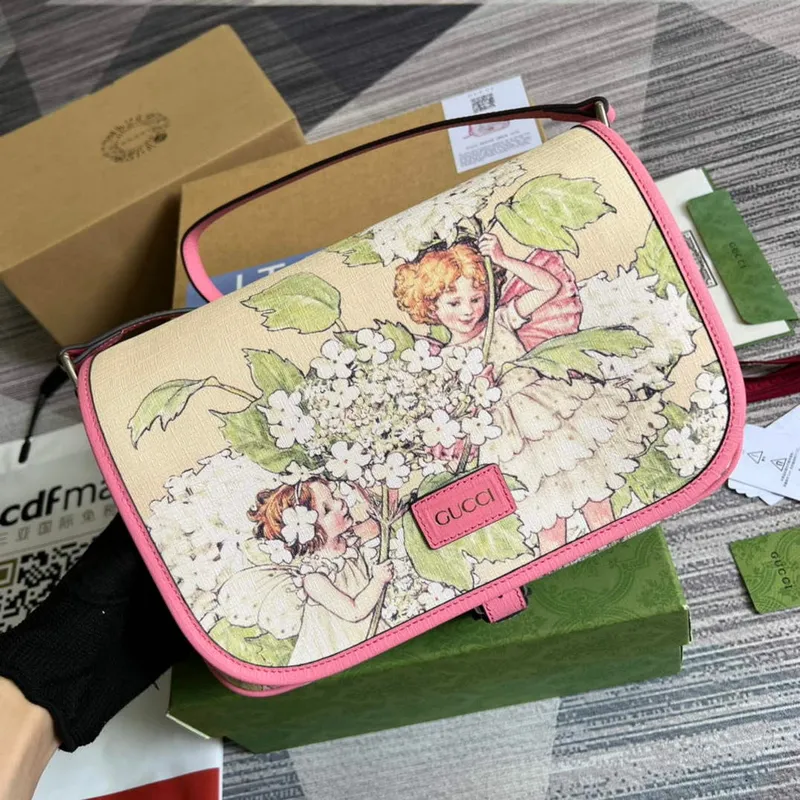 Gucci 664143 Dětská messenger taška Růžová