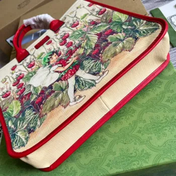 Gucci 550763 Dětská taška s potiskem pohádky Velká červená tote taška
