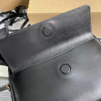 Gucci 645454 Gucci Horsebit 1955 Malá kabelka přes rameno Černá