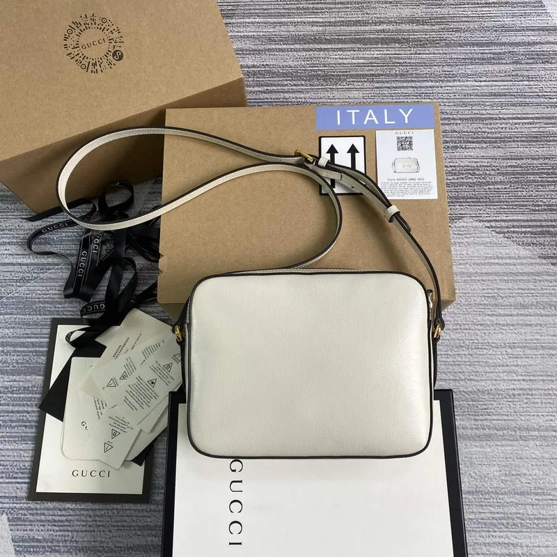 Gucci 645454 Gucci Horsebit 1955 Malá Kabelka přes Rameno Béžová